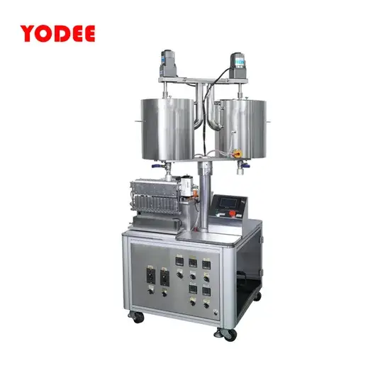 Thiết bị tự động làm son môi: Sáp môi, son môi, gia nhiệt, khuấy - Sản phẩm đổ đầy hình ảnh 1-description