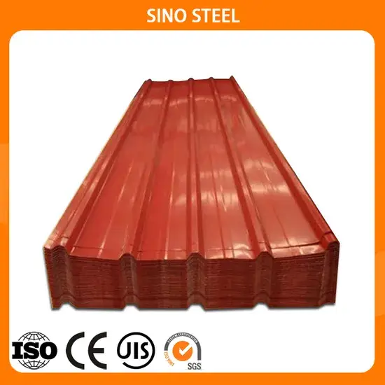 Tấm thép mạ kẽm phủ lớp sơn màu, tấm thép sóng phủ sơn màu đỏ hình ảnh 1-description