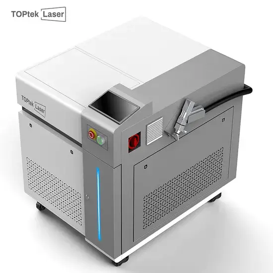 Máy làm sạch laser sợi quang tốc độ cao Toptek, thiết kế châu Âu, di động, hiệu quả trong việc làm sạch gỉ sét hình ảnh 1-description