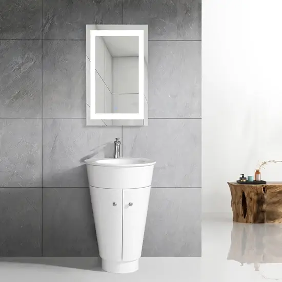 Tủ lavabo nhỏ gọn phòng tắm chậu rửa sứ hiện đại hình ảnh 1-description