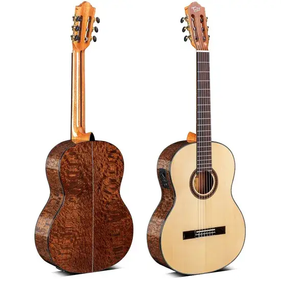 Đại lý bán buôn guitar cổ điển handmade mặt trên chất lượng cao từ gỗ óc chó hình ảnh 1-description