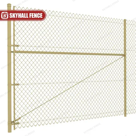 Rào chắn dây liên kết màu vàng đậm phủ PVC - Sản phẩm trang trí cho khu dân cư hình ảnh 1-description