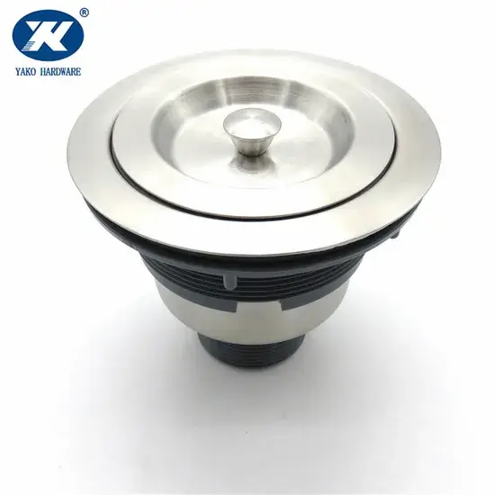 Bộ lọc rác thép không gỉ dành cho bồn rửa bát, giỏ thải và nút chặn hình ảnh 1-description
