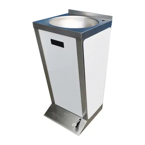 304 bồn rửa công cộng thép không gỉ với chậu rửa tay thông minh điều khiển bằng bàn đạp - Mẫu thiết kế mới hình ảnh 1-description