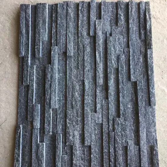 Đá veneer hình offset màu đen xanh xám phù hợp cho việc ốp tường trong các dự án hình ảnh 1-description
