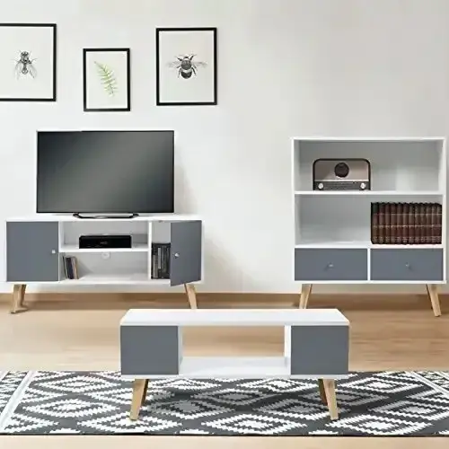 Nâng tầm phòng khách với nội thất hiện đại kệ tivi tích hợp loa hình ảnh 1-description