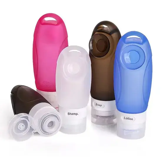 Bộ Du Lịch Bình Silicone An Toàn Cho Sức Khỏe Không Chứa BPA Đựng Dầu Gội Rửa Tay hình ảnh 1-description