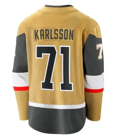 Áo cầu thủ thêu tay Vegas 71 William Karlsson cho trò chơi côn trên băng hình ảnh 1-description