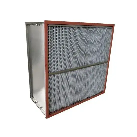 Bộ lọc HEPA chịu nhiệt độ cao, kích thước thực tế 610*610*292, đầu đôi 250 độ Celsius cho ngành công nghiệp bán dẫn hình ảnh 1-description
