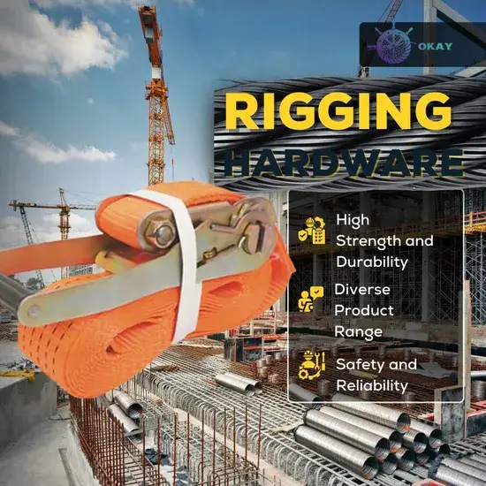 Dây buộc Cargo Lashung sử dụng ratchet, giúp nâng cao hiệu suất và tăng cường công việc kết nối phần cứng rigging hình ảnh 1-description