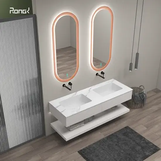 Bồn rửa đôi hiện đại và tính năng tháo rời - Lựa chọn tường tủ lavabo phòng tắm phù hợp hình ảnh 1-description