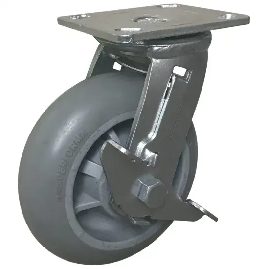 Xe đẩy chất lượng cao với bánh xe TPR và phanh bên, phù hợp cho giường y tế hình ảnh 1-description