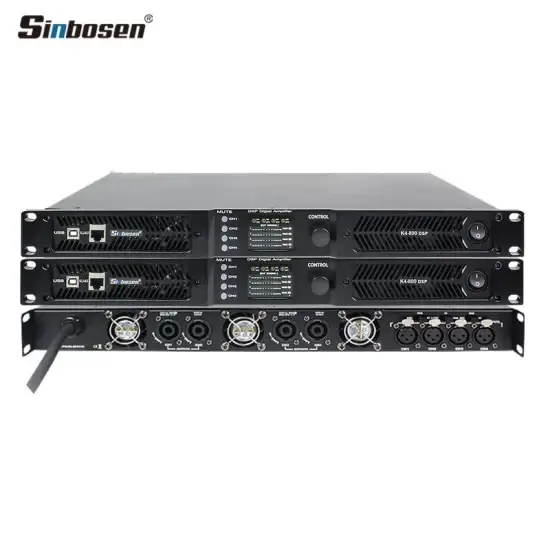 Amplificador kỹ thuật số chuyên nghiệp 4 kênh, công suất 800 Watts, thiết kế 1u hình ảnh 1-description