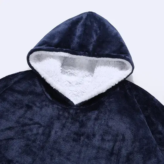 Áo khoác chăn lớn cho trẻ em, đồ bộ Sherpa vải fleece, áo sweatshirt chất lượng cao hình ảnh 1-description