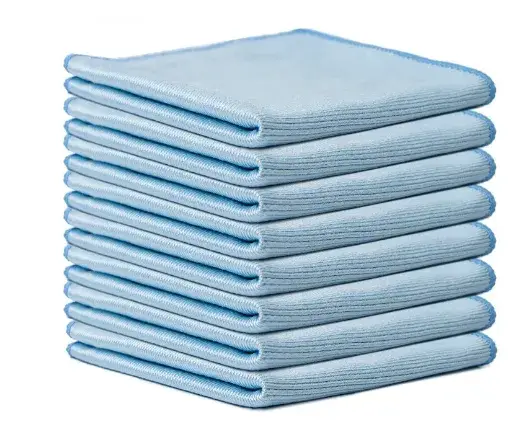 Khăn lau kính microfiber kích thước 60*60cm, màu Xanh dương cao cấp hình ảnh 1-description