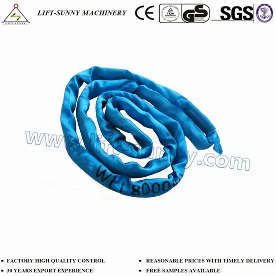 Dây đai polyester mềm En1492-2, khả năng nâng hạ 8 tấn hình ảnh 1-description