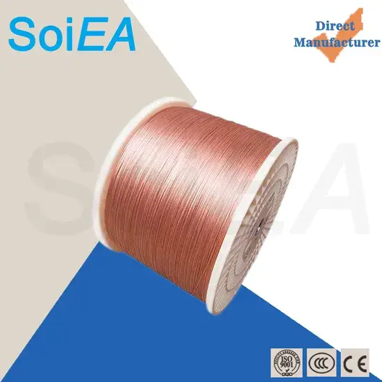 Cáp điện bện dây đồng chất lượng cao, đầu nối điện mạ bạc và lưới đồng hình ảnh 1-description