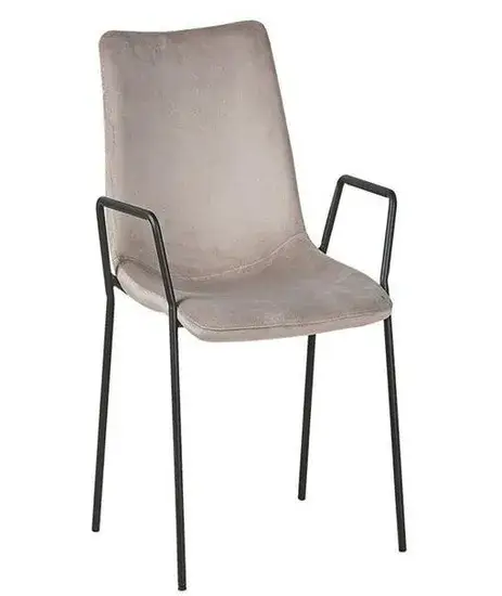 Ghế ăn phong cách bọc da PU màu đen với đệm êm ái hình ảnh 1-description