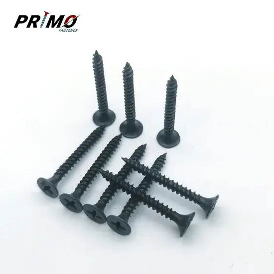 Đầu bugle đôi đinh vít thạch cao mịn, thô, phủ sơn phosphate màu đen hình ảnh 1-description