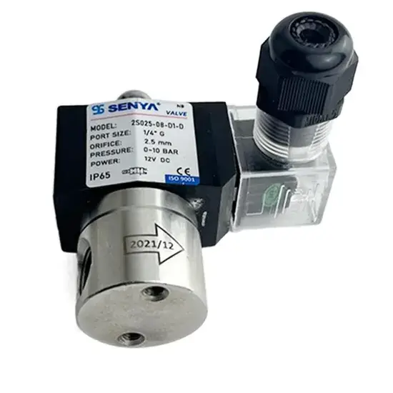Van điện từ nước khí thường đóng DN35 Thép không gỉ 110VAC - Sản phẩm chất lượng hình ảnh 1-description