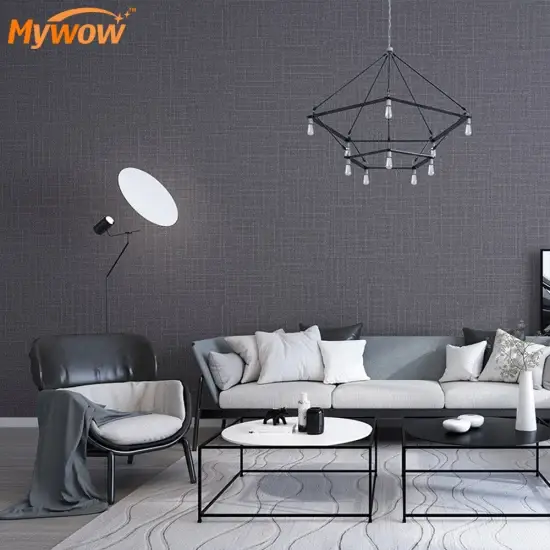 Giấy dán tường trang trí màu xám kết cấu 0.53*10m - Làm mới không gian sống hình ảnh 1-description