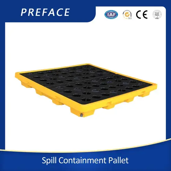 Nhà cung cấp thùng chứa Poly Spill cho IBC chất lượng tốt, thùng chứa 4 Pallet đựng thứ cấp hiệu quả hình ảnh 1-description