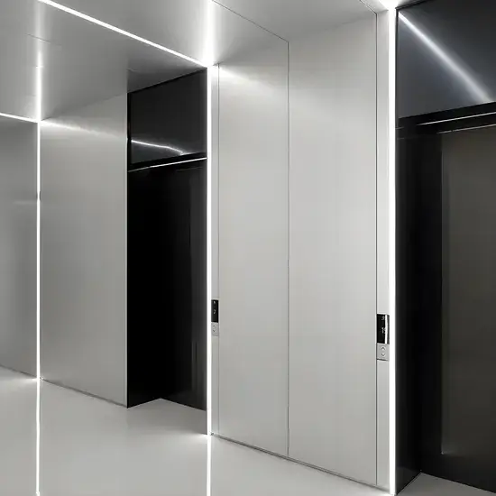 Vách kính với thiết kế đơn giản và veneer nhôm hình ảnh 1-description