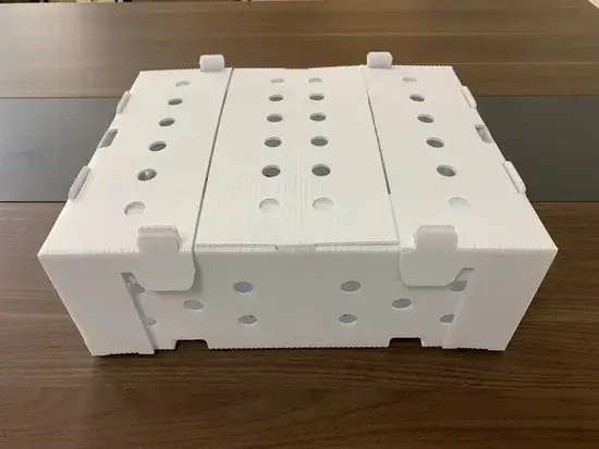 Đóng gói sản phẩm trái cây và rau quả với hộp nhựa polypropylene sóng chất lượng cao hình ảnh 1-description