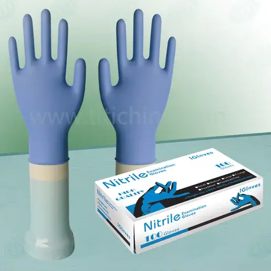 Găng tay màu tím từ nitrile, sản xuất tại Malaysia hình ảnh 1-description