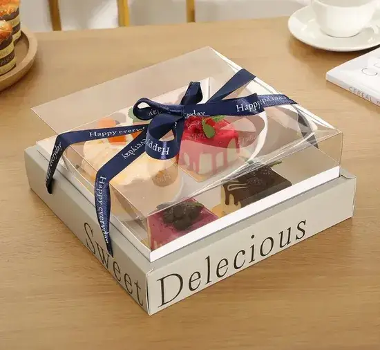 Hộp đựng bánh ngọt trong suốt phổ biến dành cho cupcake và đồ ăn nhẹ hình ảnh 1-description