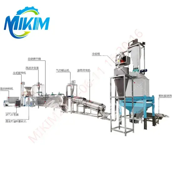 Dây chuyền chế biến thức ăn cho cá tùy chỉnh công suất lớn, hiệu suất cao với hai trục vít: giải pháp sản xuất thức ăn chất lượng cao hình ảnh 1-description