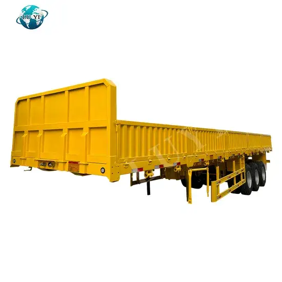 Tiêu đề mới: Rơ Moóc Bán Tải 40FT 60FT Chở Hàng, Rào Tháo Rời Nhanh Bên Hông hình ảnh 1-description