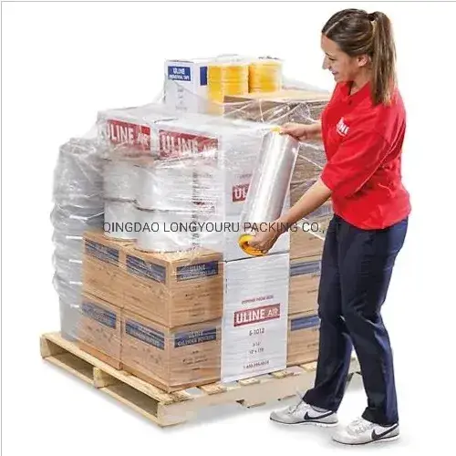 Bọc bảo quản hàng hóa bằng bao bì màng nhựa PE co giãn trong suốt hình ảnh 1-description