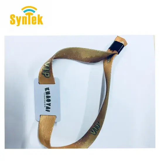 Dây đeo tay RFID dệt chất lượng cao cho sự kiện và thanh toán không dây hình ảnh 1-description