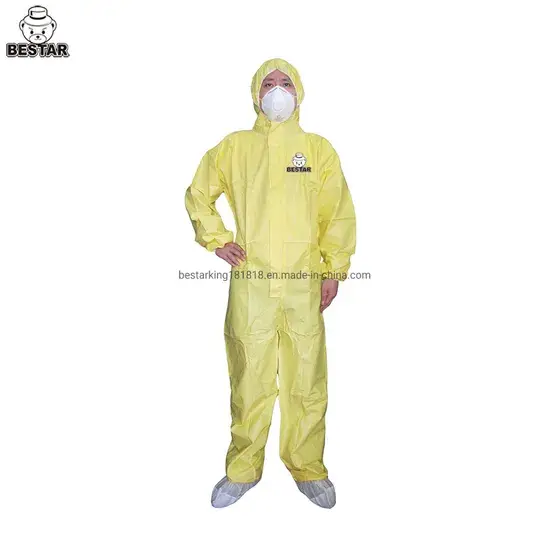 Áo bảo hộ phim vi mạch tiêu chuẩn EN14126, chống Loại 5B/6B hình ảnh 1-description