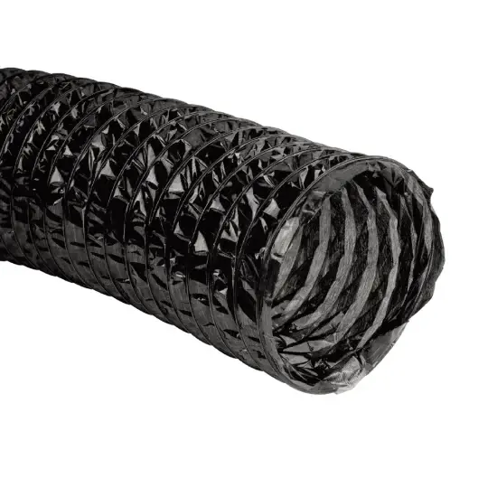 Ống dẫn khí linh hoạt cách nhiệt chất lượng cao từ polyester màu đen hình ảnh 1-description