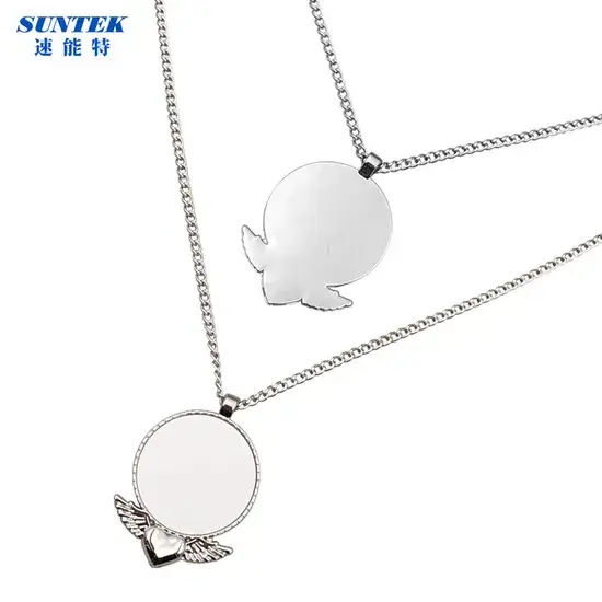 Dây chuyền in nhiệt cặp đôi cổ điển với cánh và hình trái tim - Sự lựa chọn hoàn hảo cho các đôi tình nhân hình ảnh 1-description