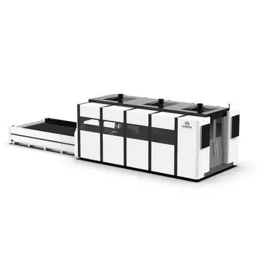 Máy cắt laser sợi công suất lớn phục vụ gia công tấm kim loại, giá cả phải chăng hình ảnh 1-description