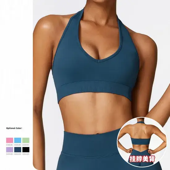 Thiết kế áo ngực thể thao tùy chỉnh, phù hợp cho bộ đồ yoga dành cho phụ nữ hình ảnh 1-description
