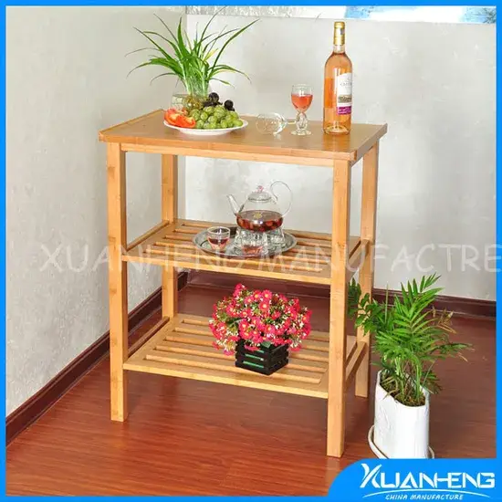 Kệ tre ba tầng trưng bày và lưu trữ hiệu quả hình ảnh 1-description