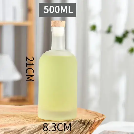Chai Rượu Kính Hình Tròn 1000ml Bền Bỉ, Thích Hợp Cho Gia Đình Sử Dụng hình ảnh 1-description