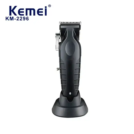 Máy cắt tóc không dây sạc USB Kemei Km-2296 - Thiết bị cắt tóc điều chỉnh bằng pin lithium cho nam giới, dung lượng pin 2500mAh hình ảnh 1-description
