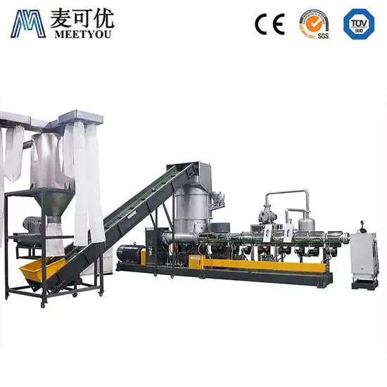 Máy ép đùn nhựa đôi trục Meetyou - Gia công viên nén PVC/PE/PP tại Trung Quốc - Nhà máy máy móc nghiền tùy chỉnh - Máy nghiền tái chế PE từ 159-674kw hình ảnh 1-description