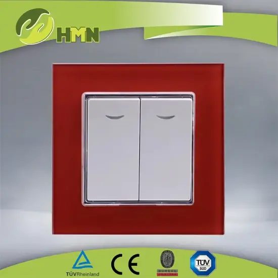 Tấm kính cường lực 2G và công tắc tường với đèn LED chỉ thị đạt chuẩn CE hình ảnh 1-description