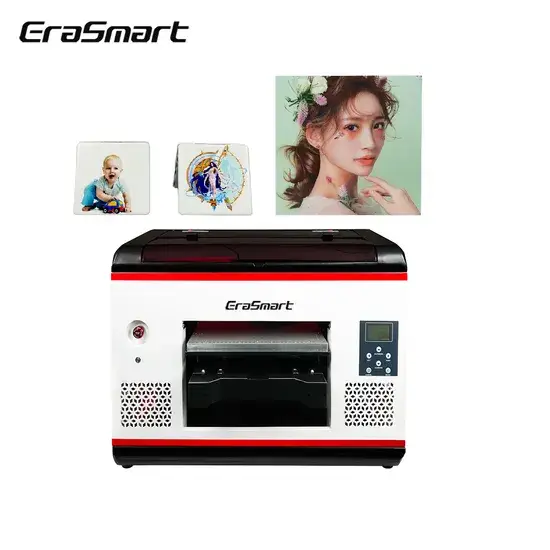 Erasmart XP600: Nắp chai điện thoại PVC bao bì, bút golf và thẻ UV LED - Máy in phẳng A3 UV hình ảnh 1-description