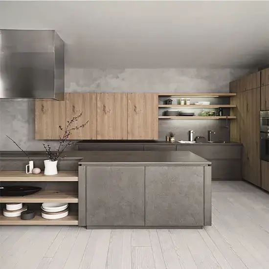 Tủ bếp chất liệu plywood laminate - Nội thất tủ bếp chuyên dụng từ Foshan hình ảnh 1-description