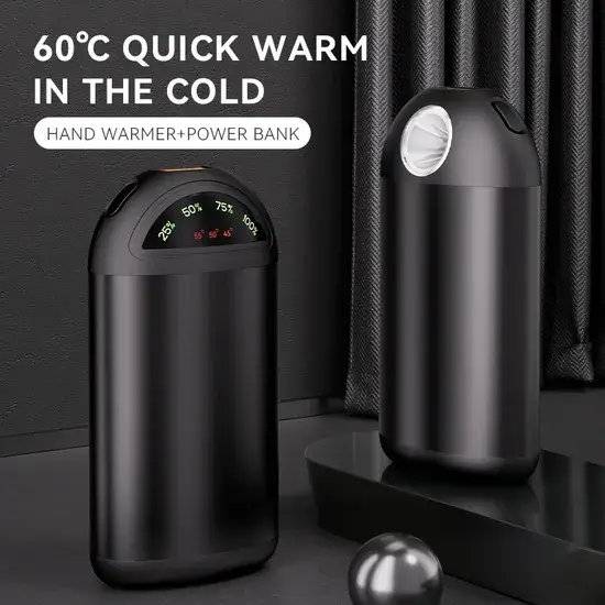 Ngân hàng năng lượng di động 60 Degee sưởi tay sạc lại với đèn LED: Sản phẩm tiên tiến từ nhà cung cấp hàng đầu hình ảnh 1-description
