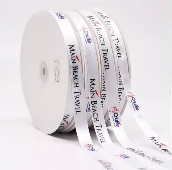 Nhãn in chăm sóc giặt cho quần áo từ ruy băng satin polyester trắng - Sản phẩm của nhà sản xuất uy tín hình ảnh 1-description