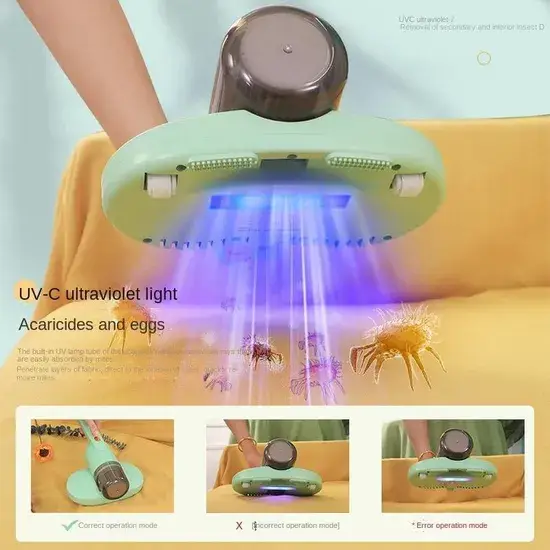 Máy hút bụi UV cầm tay dành cho nệm, giường, sofa - Loại bỏ mạt bụi hiệu quả hình ảnh 1-description