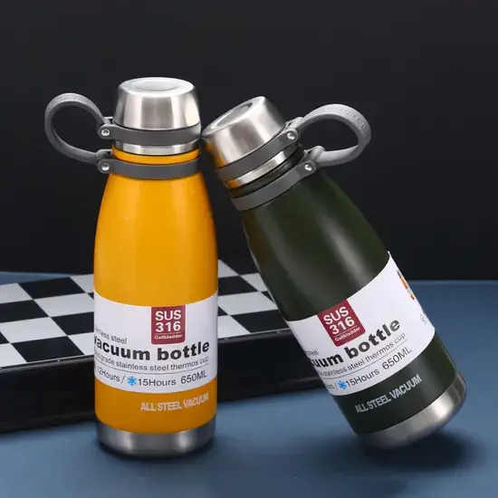 Bình nước thể thao chất liệu thép không gỉ cách nhiệt 316 hai lớp với tính năng lọc hình ảnh 1-description